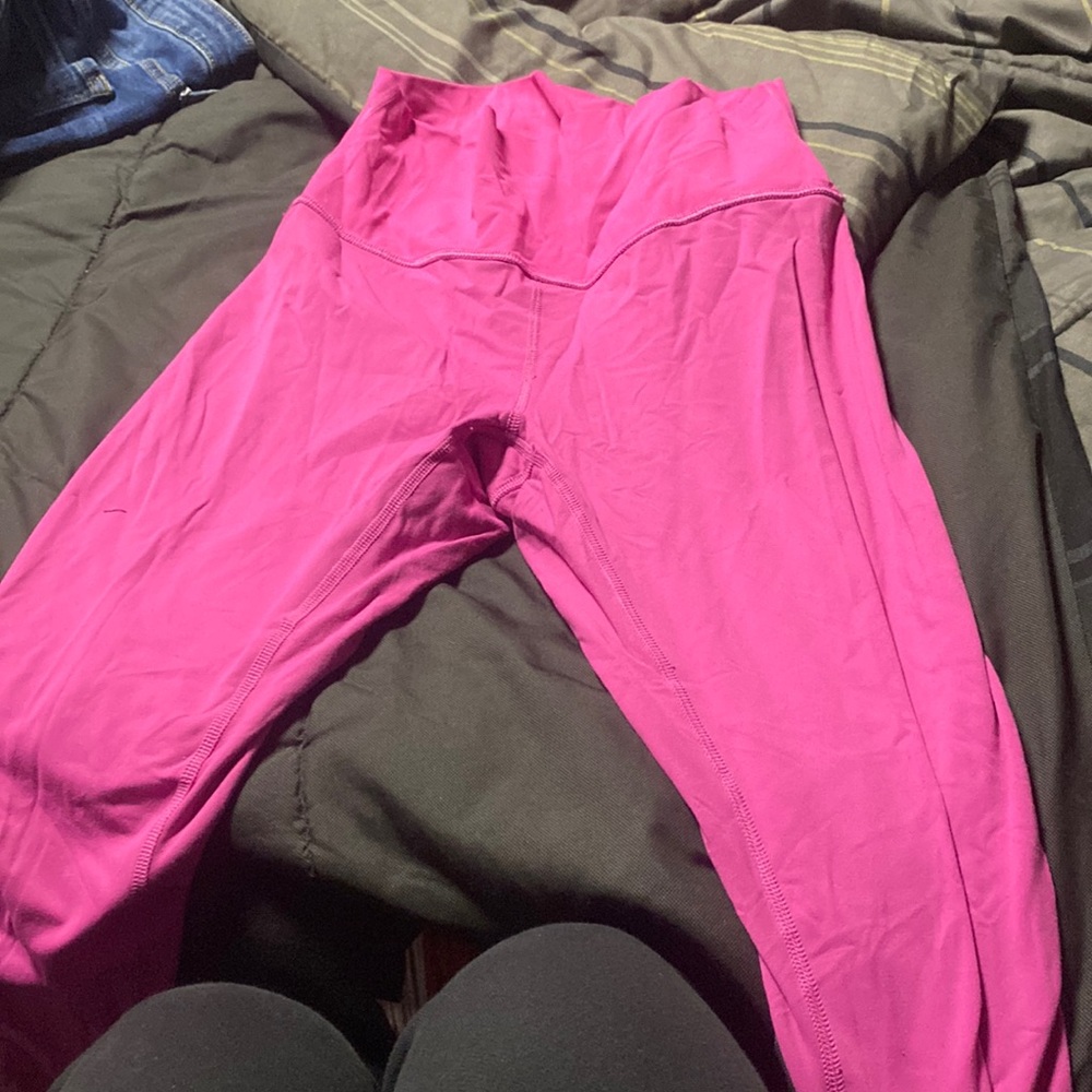 Large hot pink leggings